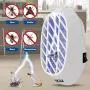 2er Pack MOSKILA Elektronische Insektenzapper – Insektizapper für Innenräume – Mücken-Mot Schutzlampe Elektrozapper für Fliegen, Mücken, Hornissen, Wespen mit Blaulicht-Geräuschloser Insektizapper Steckgerät