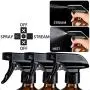 Glasprayflaschen, leer, 473 ml (16 oz) Boston-Form, Auffüllbarer Behälter für ätherische Öle mit Funnellabeln für Reinigungsmittel, Aromatherapie-Lotionen, Flüssigseifen (Braun-Schwarz)