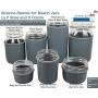 MJL Wide Mouth Half Pint Silicone Sleeve for Kerr Mason Jars (Charcoal Gray, 2 Pack)