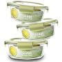 Kitchen Food Storage Jar Airtight Food Storage Glass Food Storage Container No BPA Round Glass Bowl Can Be Used Microwave Oven Freezer Dishwasher For Salad Lunch Picnic