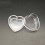 Healthcom 100Pcs 4ml Empty Plastic Cosmetic New Clear Refillable Plastic Heart Shape Pot Jars Bottles Make up Cosmetic Containers with Lids for Face Cream Lotion Eye Shadow Lip Balm