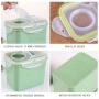 Volwco Airtight Cereal Storage Containers- Plastic Clamshell Food Storage Containers with Lids,BPA Free,Multifunction Storage Jar for Cereal/Snacks/Flour