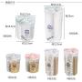HOMELUNY Set of 4 Cereal Storage Container Jars Plastic Compartment Storage Jars Kitchen Food Airtight Storage Box for Candy, Cookie, Rice, Sugar,Flour,Snacks Keeping Food Dry & Fresh 4 gray