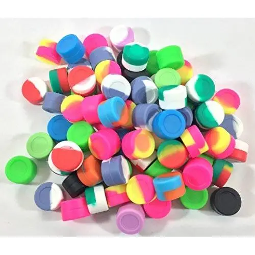 5 pcs 3ml Silicone Container Jar Round Non-Stick Mixed Colors Wholesale 5 pcs 3ml Silicone Container Jar Round Non-Stick Mixed Colors Wholesale
