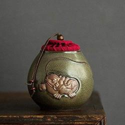 RUIKA Tea Storage Containers Chinese The mythical wild animal PiXiu Tea Tins Food Storage Jar, Ceramics Tea Canister Traditional Tea