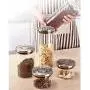 WH- Lead Storage Freshness Kitchen Tissue Seal Glass Jar Cereals Snacks Milk Storage Tank 3 Mounted Various Combinations (Color : Combination 4)