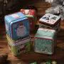 Metallbehälter für Weihnachtskekse, Weihnachts- und Neujahrsgeschenke, Dose für Weihnachtsgebäck, Blechbox für Süßigkeiten, Weihnachtsdeko, Geschenkbox.