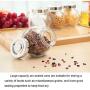 Glass Storage Jars (4 Pcs), Clear Glass Bulk Food Storage Canister for Serving Tea, Coffee, Spice, Candy, Beans, Keep Food Dry