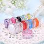 100Pcs 5ml Empty Plastic Cosmetic Sample Containers with Screw Cap Square Shape Jar Pot for Eye Shadow Cream Nail Art Jewelry