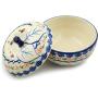 Polish Pottery 5?-inch Apple Shaped Jar (Fanciful Ladybug Theme) + Certificate of Authenticity