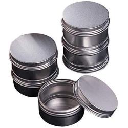 CTKcom 12-Pack 120 ML Screw Top Round Steel Tins,Aluminum Tin Jars,4-Ounce Gram Jar, Cosmetic Sample Containers, For Lip Balm, Salve, Crafts, Cosmetic, Candles, Storage Kit(Pack of 12)