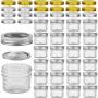 Mini Mason Jars, VERONES Mason Jars 4 oz With Regular Lids, Ideal for Jam, Honey, Wedding Favors, Shower Favors, Baby Foods, DIY Magnetic Spice Jars, 25 PACK, Extra 20 Lids.