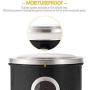 Canister Set of 3, Nested Kitchen Canisters with Stainless Steel Airtight Lids and Windows by H+LUX, Black Canister Set of 3, Nested Kitchen Canisters with Stainless Steel Airtight Lids and Windows by H+LUX, Black