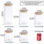 77L Food Storage Canister, (Set of 5) Upgraded Thickened Airtight Food Storage Jar Set with Wooden Lid, [5 Different Sizes] Glass Pantry Canister/Jar Serving for Coffee, Oats, Sugar and More (Clear)