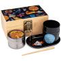 Lost in Space Stash Box Combo, Christmas Gift, 4 Part Herb Grinder, UV Glass Stash Jar (100 ml), Rocket Tray, Poking Tool, Locking Stash Box Set - Astronaut Smell Proof Container Accessories Set