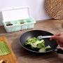 Vitality-Store 4 Grid Jar Condiment Storage Seasoning Container Kitchen Food Box Case Holder