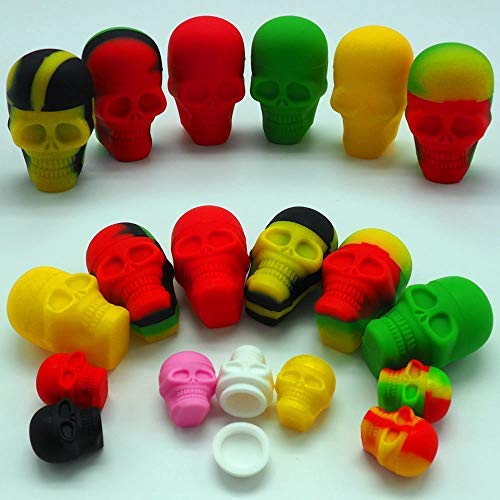 | Storage Bottles & Jars | 20pcs 3ml silicone container skull shape silicone jar storage kitchen jars for storage spices | by HUDITOOLS | 1 PCs