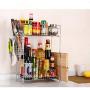 Makkalen 2 Storey Rack Kitchen Bathroom Countertop Storage Storage Box Seasoning Jar Rack