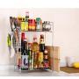 Gotian 2 Storey Rack Kitchen Bathroom Countertop Storage Storage Box Seasoning Jar Rack