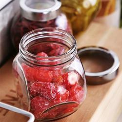 Glass Storage Jar Kitchen Sealed Food Grains Storage Bottle Tea Milk Powder Coffee Seal Storage Cans DELICATEWNN (Capacity : 650ml1)