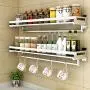 Spice Rack Wall Mount With Protection Railing And Towel Holder Single Stainless Steel Herb Jar Container Shelf Organizer For Kitchen Bathrooms Pantry Cabinet Storage (Size : 50cm) Spice Rack Wall Mount With Protection Railing And Towel Holder Single Stainless Steel Herb Jar Container Shelf Organizer For Kitchen Bathrooms Pantry Cabinet Storage (Size : 50cm)