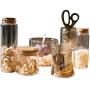 Kitchen Storage Containers with Cork Lids Kitchen Organization Glass Storage Jar (L)