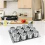 DUDDP Storage Spice lar set Stainless Steel Spice Jars Storage Containers Set Spice Seasoning Boxes 12 - Piece Set Magnetic Portable Spice Tins Set,for barbecue/restaurant/kitchen, etc,Kitchen supplie