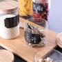 Kitchen Food Storage Jar Airtight Food Storage Kitchen Glass Jar Moisture-Proof Home Multi-Purpose Jam Bottle Cruet Serbatoio Di Vetro Creativo (Color : S)