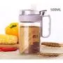 Kitchen Food Storage Jar Airtight Food Storage Kitchen glass jar moisture-proof home multi-purpose jam bottle cruet Leakproof glass oil pot shaker tank transparent (Color : Purple)
