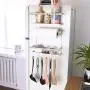 Kitchen Rack - Magnetic Fridge Organizer - 18x12.7x5 INCH - Paper Towel Holder, Rustproof Spice Jars Rack, Heavy-duty Refrigerator Shelf Storage Including 6 Removable Hooks (WHITE) - 2019 New Design Kitchen Rack - Magnetic Fridge Organizer - 18x12.7x5 INCH - Paper Towel Holder, Rustproof Spice Jars Rack, Heavy-duty Refrigerator Shelf Storage Including 6 Removable Hooks (WHITE) - 2019 New Design