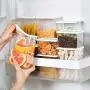 Transparente Kunststoff-Dosen Lebensmittelaufbewahrungsbox Kühlschrank Kühl Milchpulver Nüsse Snacks Kaffeebeutel Versiegelte Lagerbehälter Lebensmittelspender