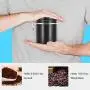 Bouteilles Hermétiques à Graines de Café en Inox Century Warehouse avec Couvercle, Cuillère, Soupape d'Aération et Suiveur Journalier/Mensuel (Argent) Bouteilles Hermétiques à Graines de Café en Inox Century Warehouse avec Couvercle, Cuillère, Soupape d'Aération et Suiveur Journalier/Mensuel (Argent)