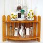 Kitchen Organization Spice Rack Decorative Seasoning Jars Storage Countertop Wooden Shelf Freestanding Display Holder For Cabinet Household Items Pantry