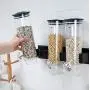 1.5L Wall Hanging Sealed Storage Tank Kitchen Grain Distributor Food Storage Barrel Cereal Machine