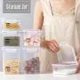 Boîtes de rangement en plastique Taimot avec couvercles, bocaux carrés pour cuisine, rangement de céréales, conservateur de fruits secs, lait en poudre, conserve – Avec balance. Boîtes de rangement en plastique Taimot avec couvercles, bocaux carrés pour cuisine, rangement de céréales, conservateur de fruits secs, lait en poudre, conserve – Avec balance.