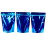 12 Pcs Blue Reusable Aluminium Foil Zip Lock Stand Up Food Pouches Bags Resealable Double-Sided Colored Zipper Pouch Zip Mylar Bag for Food Storage Gift Basket Supplies (14cmx20cm)