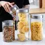 Glasbehälter, feuchtigkeitsdicht, Küchen-Lebensmittelbehälter, zum Aufbewahren von Gewürzen/Pasta/Haferflocken/Kaffeebohnen