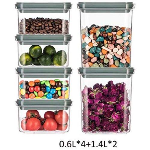 Plastic Sealed Jars, Moisture-Proof Kitchen Food Containers, Storage Coffee Beans/Pasta/Cereal/Oatmeal