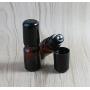 3PCS 30ML 1OZ Brown Empty Glass Roll-on Bottles with Black Cap and Stainless Steel Roller Balls Essential Oil Perfume Holder Jar Pot Tube Portable Refillable Container for Travel Daily Life