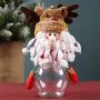 Queena Christmas Candy Cans Clear Plastic Food Storage Container Gift Bottle Holder Xmas Candy Jar Party Home Decor