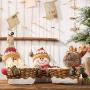 m?kvfa Christmas Candy Basket Candy Storage Decoration Santa Claus Storage Basket Home House Decor Xmas Gifts (Snowman)