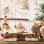 Panier de Rangement Anniversaire Noël avec Bonbons, Décoration, Père Noël, Cadeau de Noël (Bonhomme Neige)
