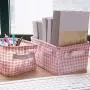 Bajuan Lagerbehälter Schreibtischhalter Karo Kosmetik Schmuck Fernbedienung Stifthalter Organizer - L