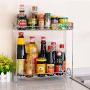 GBX Kitchen Cabinet Shelf Organiser,Shelf Racks Home Spice Rack Supplies Shelf Spice Jar Storage Rack Floor Storage Shelf Condiment Box Corner Frame