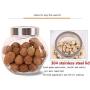 Kitchen Food Storage Jar Airtight Food Storage Storage Jar Pack Of 6 Lead-free Glass Dried Fruit Seal Moisture Proof Storage Jar (PACK OF 6)