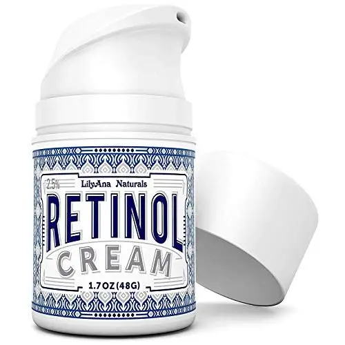 Crème de rétinol LilyAna Naturals pour le visage – Crème anti-âge, hydratant rétinol pour le visage, crème antirides pour le visage, 2.5% complexe rétinol – 46 ml Crème de rétinol LilyAna Naturals pour le visage – Crème anti-âge, hydratant rétinol pour le visage, crème antirides pour le visage, 2.5% complexe rétinol – 46 ml