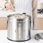 Food Storage Containers Jar 304 Stainless Steel with Lids Airtight Bpa Free Large, Cookie Jar Cereal Coffee Storage Containers Jar for Kitchen Pantry Organization Canister Candy Bulk, 10L