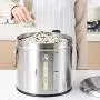 Contenants en Acier Inoxydable 304 avec Couvercles, Airtight, BPA-Free, Grande Taille, Pot à Biscuits, Contenant pour Céréales, Café, Organisateur de Cuisine, Boîte à Bonbons, 10L Contenants en Acier Inoxydable 304 avec Couvercles, Airtight, BPA-Free, Grande Taille, Pot à Biscuits, Contenant pour Céréales, Café, Organisateur de Cuisine, Boîte à Bonbons, 10L