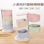 Wheat Straw Seasoning Tank Vertical Rotating Seasoning Box Kitchen Salt MSG Seasoning Box Seasoning Tank Set Condiment bottles