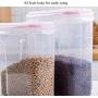 Intenst Food Sealing Jar Kitchen Storage Box Grains Plastic Covered Storage Tank Dried Container PP Plastic Storage （Without Food ） clever functional